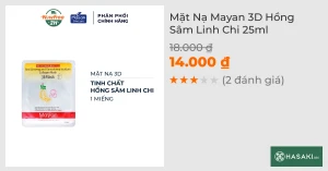 Mặt Nạ Mayan 3D Hồng Sâm Linh Chi 25ml