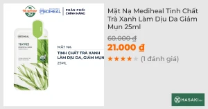 Mặt Nạ Mediheal Tinh Chất Trà Xanh Làm Dịu Da Giảm Mụn 24ml