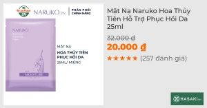 Mặt Nạ Naruko Hoa Thủy Tiên Hỗ Trợ Phục Hồi Da 25ml