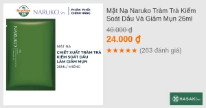 Mặt Nạ Naruko Tràm Trà Kiểm Soát Dầu Và Giảm Mụn 26ml