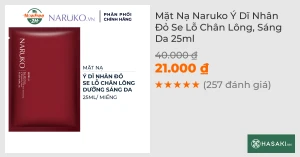 Mặt Nạ Naruko Ý Dĩ Nhân Đỏ Se Lỗ Chân Lông, Sáng Da 25ml