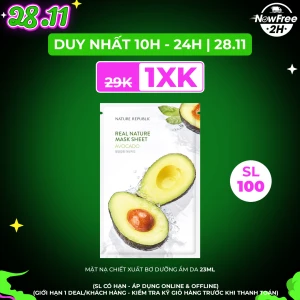 Mặt Nạ Nature Republic Chiết Xuất Bơ Dưỡng Ẩm Da 23ml