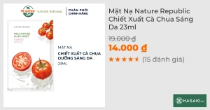 Mặt Nạ Nature Republic Chiết Xuất Cà Chua Sáng Da 23ml