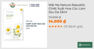 Mặt Nạ Nature Republic Chiết Xuất Hoa Cúc Làm Dịu Da 23ml
