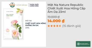 Mặt Nạ Nature Republic Chiết Xuất Hoa Hồng Cấp Ẩm Da 23ml