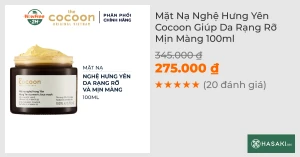 Mặt Nạ Nghệ Hưng Yên Cocoon Giúp Da Rạng Rỡ Mịn Màng 100ml