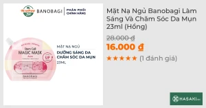 Mặt Nạ Ngủ Banobagi Làm Sáng Và Chăm Sóc Da Mụn 23ml (Hồng)