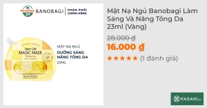 Mặt Nạ Ngủ Banobagi Làm Sáng Và Nâng Tông Da 23ml (Vàng)