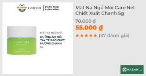 Mặt Nạ Ngủ Môi Care:Nel Chiết Xuất Chanh 5g