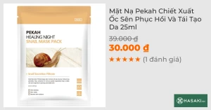 Mặt Nạ Pekah Chiết Xuất Ốc Sên Phục Hồi Và Tái Tạo Da 25ml