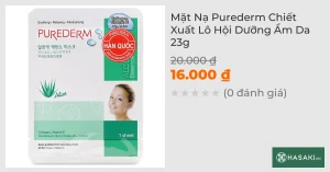 Mặt Nạ Purederm Chiết Xuất Lô Hội Dưỡng Ẩm Da 23g