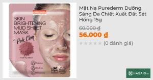 Mặt Nạ Purederm Dưỡng Sáng Da Chiết Xuất Đất Sét Hồng 15g