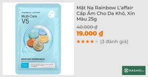 Mặt Nạ Rainbow L affair Cấp Ẩm Cho Da Khô, Xỉn Màu 25g