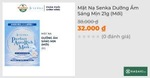 Mặt Nạ Senka Dưỡng Ẩm Sáng Mịn 21g (Mới)