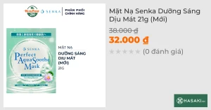 Mặt Nạ Senka Dưỡng Sáng Dịu Mát 21g (Mới)