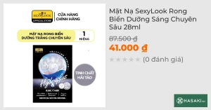 Mặt Nạ SexyLook Rong Biển Dưỡng Sáng Chuyên Sâu 28ml