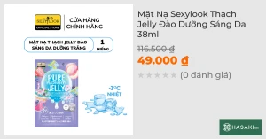 Mặt Nạ Sexylook Thạch Jelly Đào Dưỡng Sáng Da 38ml