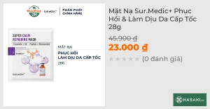 Mặt Nạ Sur.Medic Phục Hồi & Làm Dịu Da Cấp Tốc 28g