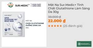 Mặt Nạ Sur.Medic Tinh Chất Glutathione Làm Sáng Da 30g