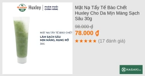 Mặt Nạ Tẩy Tế Bào Chết Huxley Cho Da Mịn Màng Sạch Sâu 30g
