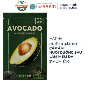 Mặt Nạ The Saem Chiết Xuất Trái Bơ Dưỡng Sáng Giữ Ẩm 21ml