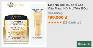 Mặt Nạ Tóc Tsubaki Cao Cấp Phục Hồi Hư Tổn 180g