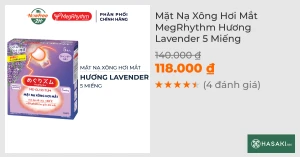 Mặt Nạ Xông Hơi Mắt MegRhythm Hương Lavender 5 Miếng