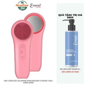 Máy Chăm Sóc Da Emmié SonicRadiant 5 Trong 1 Màu Hồng (Mini)