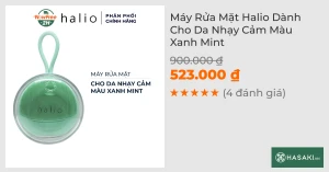 Máy Rửa Mặt Halio Dành Cho Da Nhạy Cảm Màu Xanh Mint