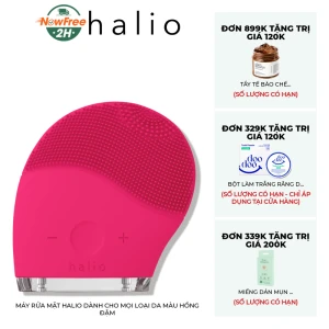 Máy Rửa Mặt Halio Dành Cho Mọi Loại Da Màu Hồng Đậm