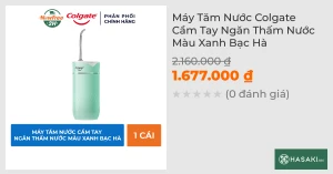 Máy Tăm Nước Colgate Cầm Tay Ngăn Thấm Nước Màu Xanh Bạc Hà