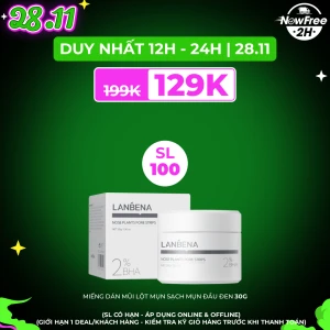 Miếng Dán Mũi Lột Mụn Lanbena Sạch Mụn Đầu Đen 30g