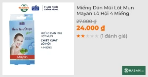 Miếng Dán Mũi Lột Mụn Mayan Lô Hội (4 Miếng)
