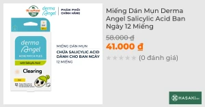 Miếng Dán Mụn Derma Angel Salicylic Acid Ban Ngày 12 Miếng