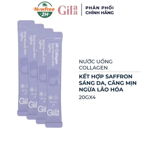 Mini Combo 4 Nước Uống Collagen Gilaa Kết Hợp Saffron Sáng Da 20g