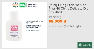 Mini Dung Dịch Vệ Sinh Phụ Nữ Chilly Delicato Dịu Êm 50ml