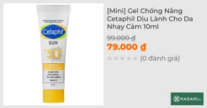 Mini Gel Chống Nắng Cetaphil Dịu Lành Cho Da Nhạy Cảm 10ml