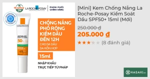 Mini Kem Chống Nắng La Roche-Posay Kiểm Soát Dầu SPF50 15ml (Mới)