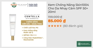 Mini Kem Chống Nắng Skin1004 Cho Da Nhạy Cảm SPF 50 20ml