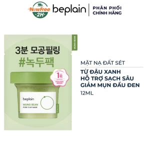 Mini Mặt Nạ Beplain Đất Sét Từ Đậu Xanh Hỗ Trợ Sạch Sâu 12ml
