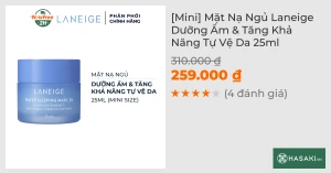 Mini Mặt Nạ Ngủ Laneige Dưỡng Ẩm & Tăng Khả Năng Tự Vệ Da 25ml