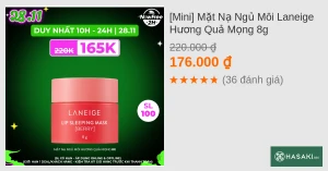 Mini Mặt Nạ Ngủ Môi Laneige Hương Quả Mọng 8g