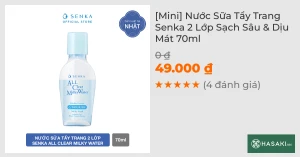 Mini Nước Sữa Tẩy Trang Senka 2 Lớp Sạch Sâu & Dịu Mát 70ml