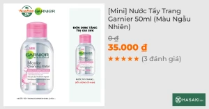 Mini Nước Tẩy Trang Garnier 50ml (Màu Ngẫu Nhiên)