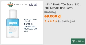 Mini Nước Tẩy Trang Mắt Môi Maybelline 40ml