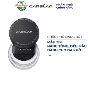 Mini Phấn Phủ Carslan Dạng Bột Nắp Đen Màu Tím 1g