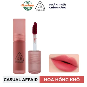 [Mini] Son Kem Lì 3CE Casual Affair - Hoa Hồng Khô 1.5g
