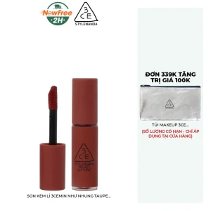 Mini Son Kem Lì 3CE Mịn Như Nhung Taupe Đỏ Gạch 1.5g