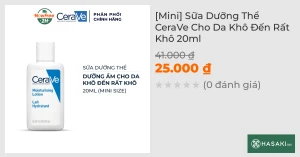 Mini Sữa Dưỡng Ẩm CeraVe Cho Da Khô Đến Rất Khô 30ml