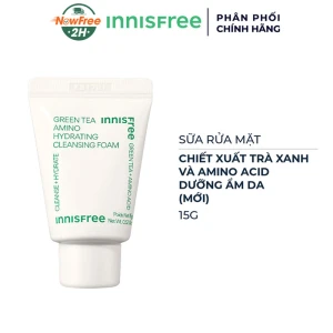 Mini Sữa Rửa Mặt innisfree Dưỡng Ẩm Chiết Xuất Trà Xanh 15g (Mới)